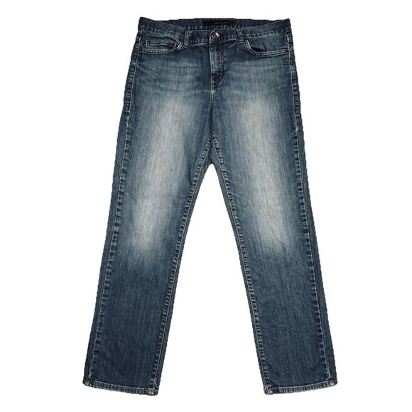 Calvin Klein Straight Jeans Womens 31/12 Blue Denim Measures 34 x 29.5 - Picture 1 of 11